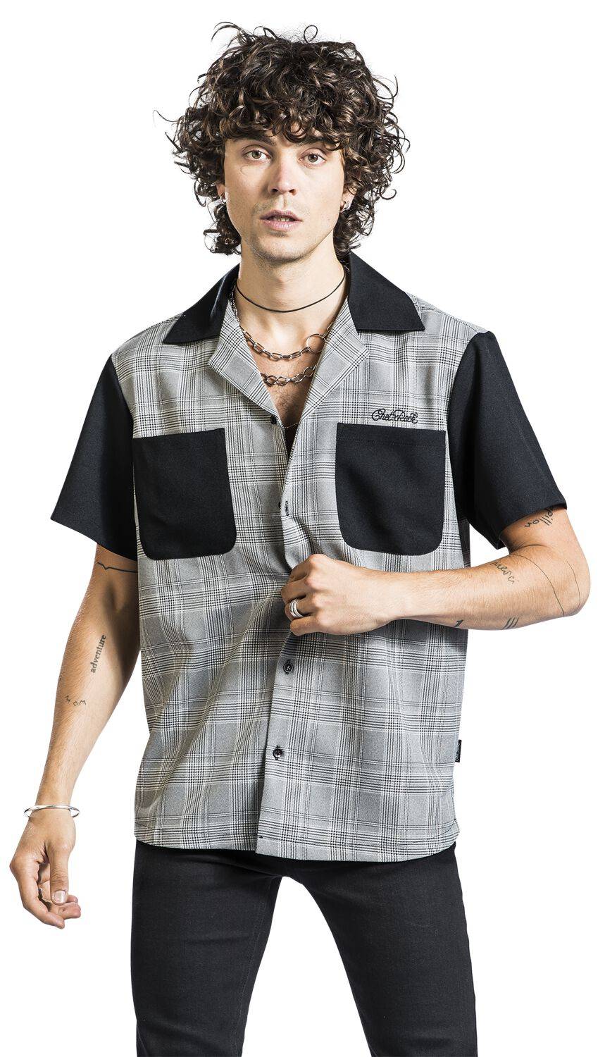 EMP "Arlo Shirt" Kurzarmhemd Schwarz/weiß Von Chet Rock