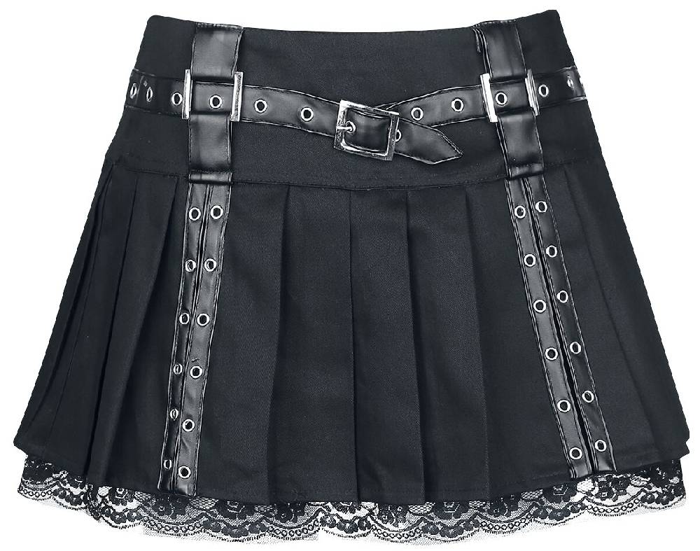 EMP "Aura Mini Skirt" Kurzer Rock schwarz von Burleska