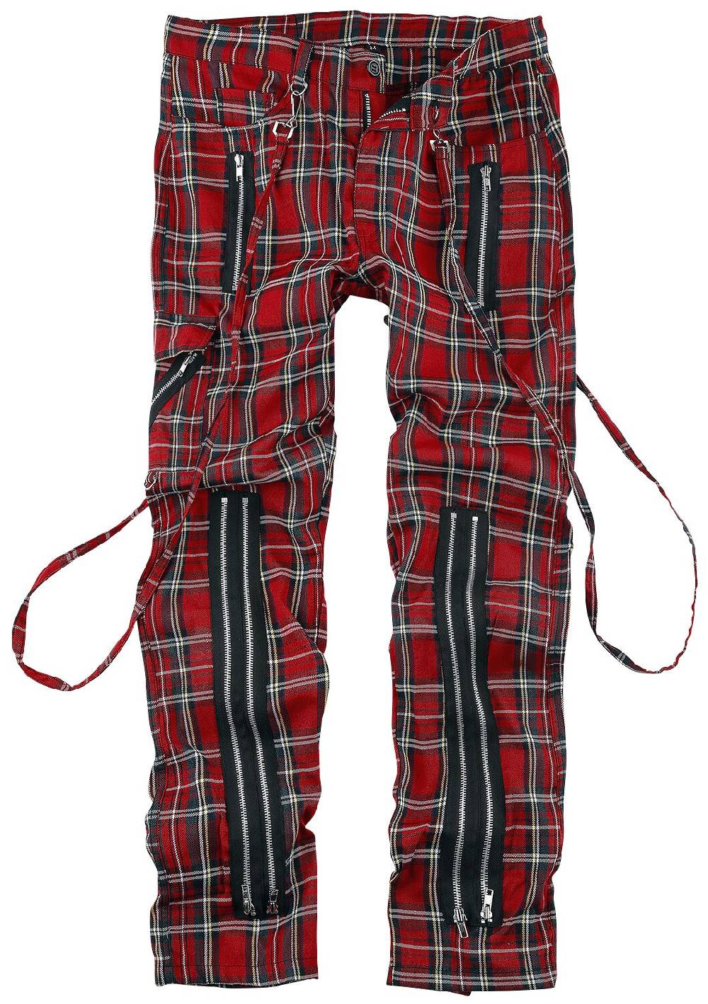 EMP "Avengence Check" Stoffhose rot von Banned Alternative