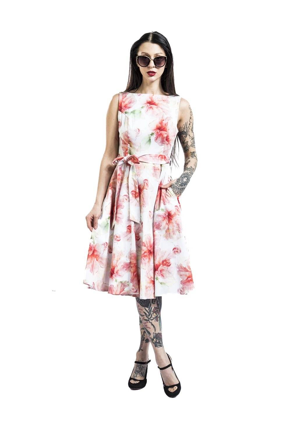 EMP "Ayla Floral Swing Dress" Mittellanges Kleid Multicolor Von H&R London