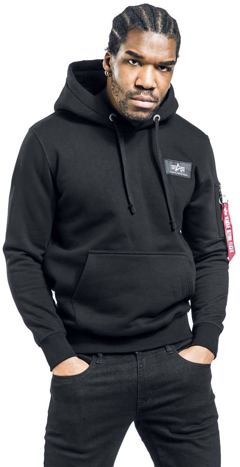 EMP "BACK PRINT HOODY CAMO PRINT" Kapuzenpullover Schwarz Von Alpha Industries