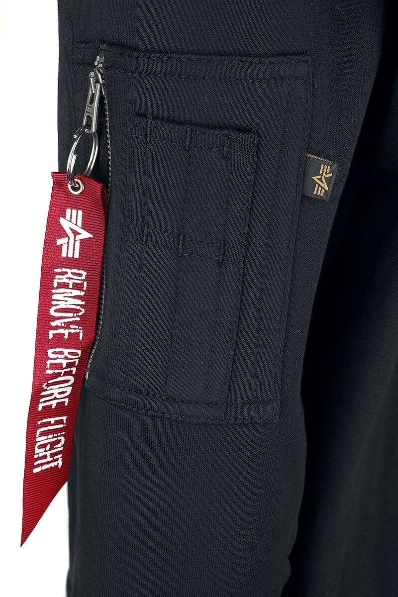 EMP "Back Print Hoody" Kapuzenpullover Schwarz Von Alpha Industries