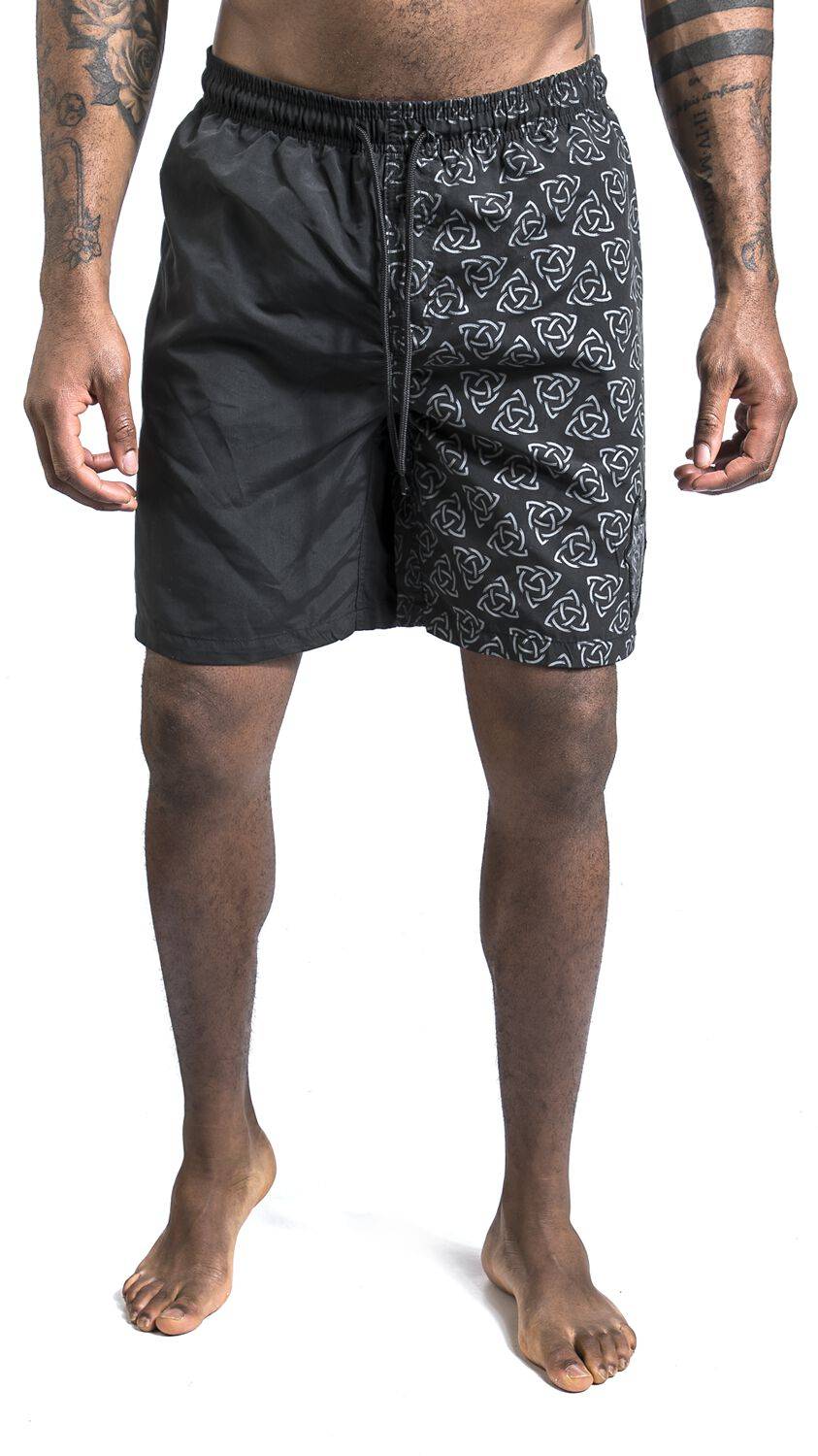 EMP Badeshort Schwarz/grau Von Black Premium By EMP