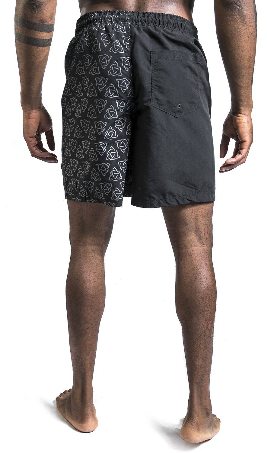 EMP Badeshort Schwarz/grau Von Black Premium By EMP