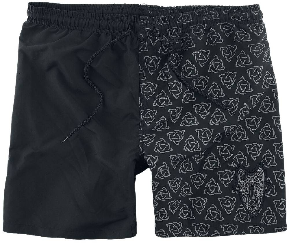 EMP Badeshort schwarz/grau von Black Premium by EMP
