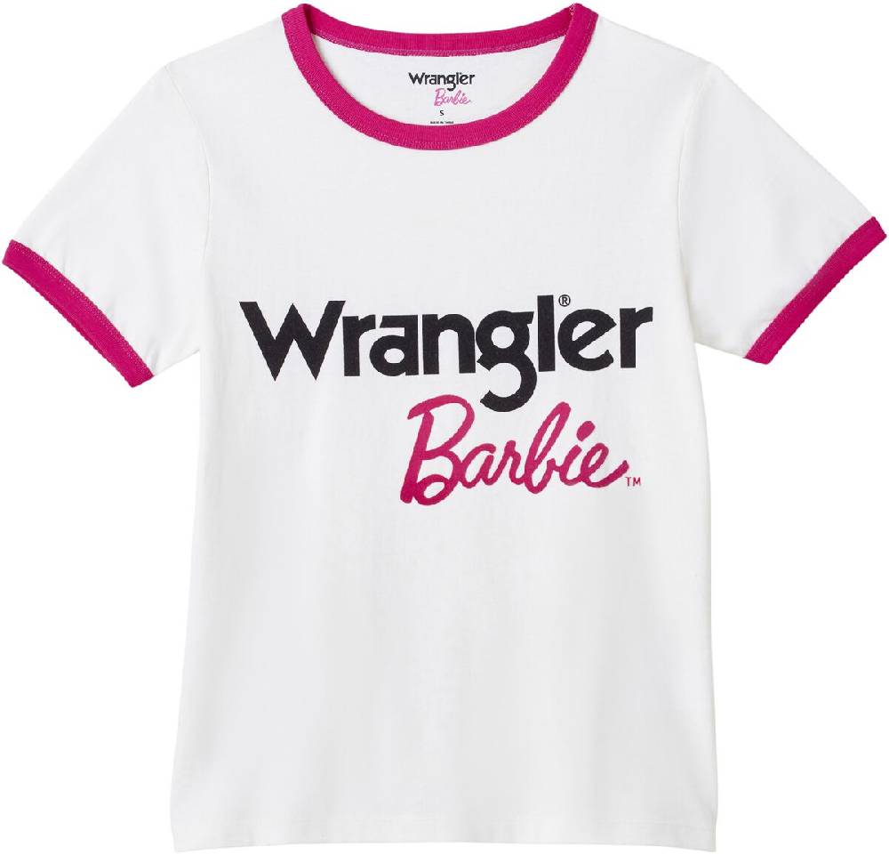 EMP "Barbie Slim Ringer Tee" T-Shirt weiß von Wrangler