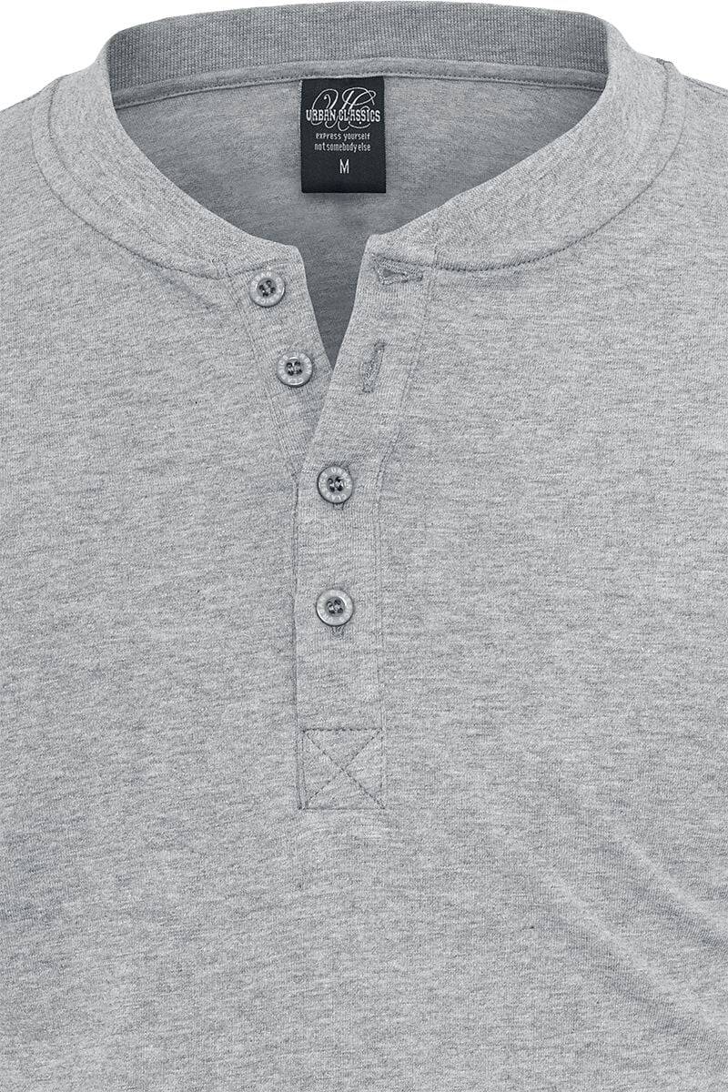 EMP "Basic Henley" Langarmshirt Grau Von Urban Classics
