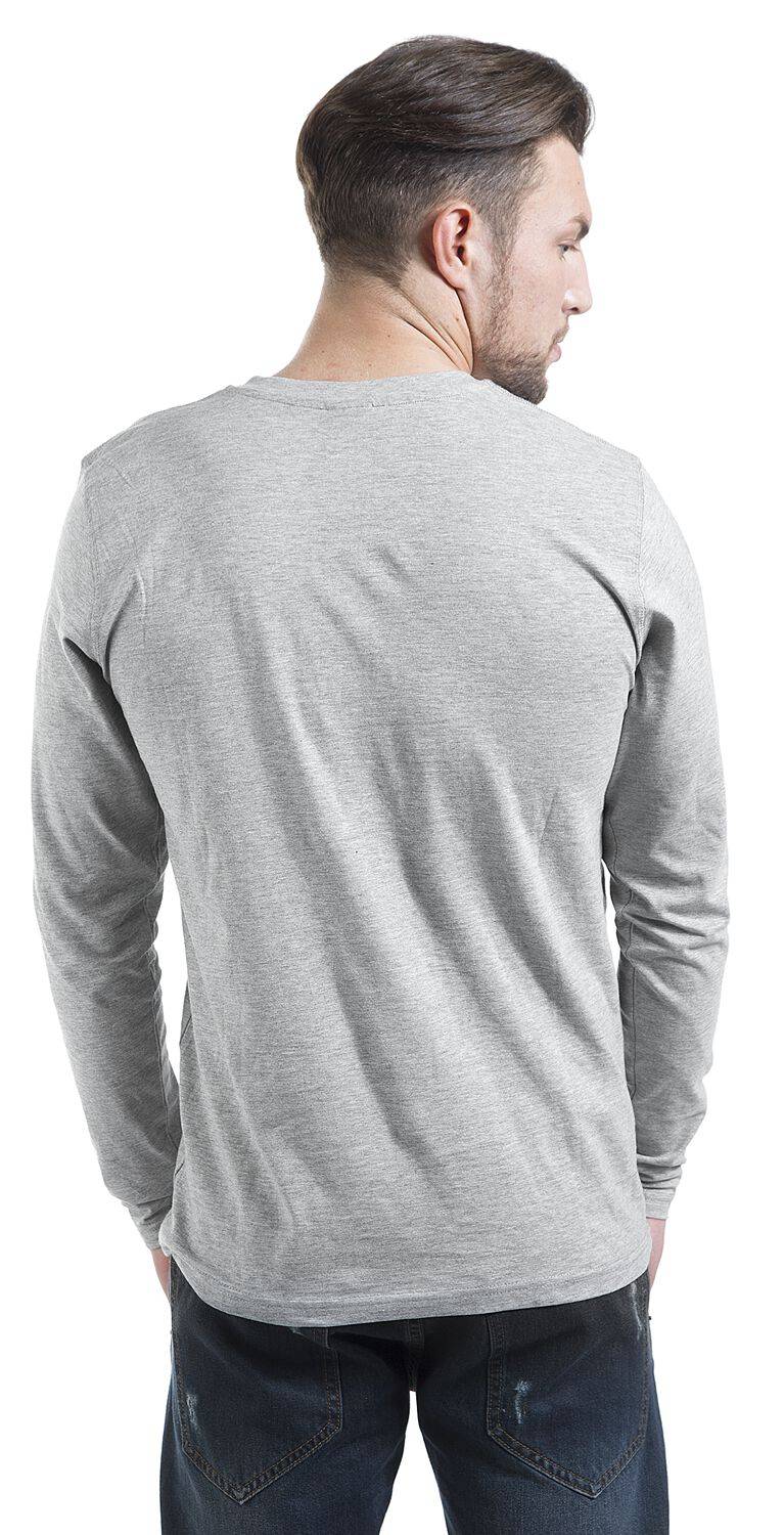 EMP "Basic Henley" Langarmshirt Grau Von Urban Classics