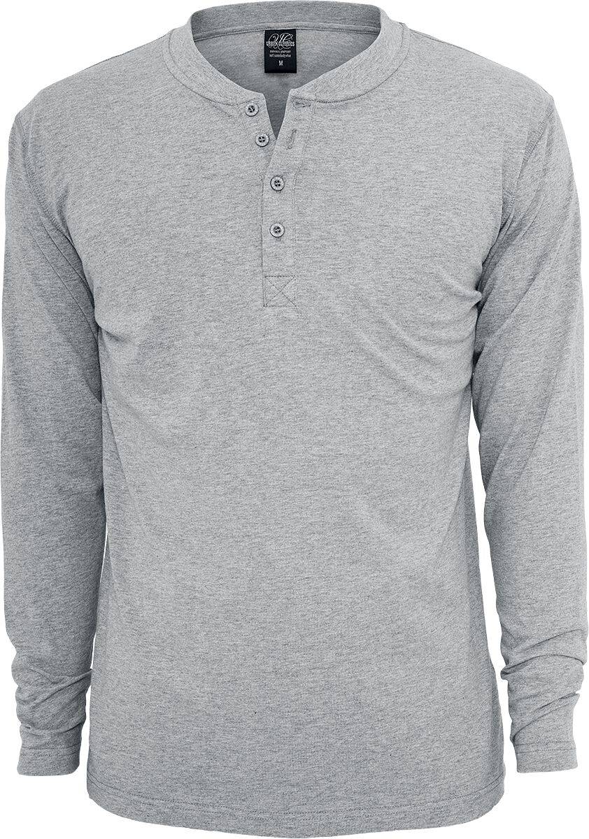 EMP "Basic Henley" Langarmshirt grau von Urban Classics