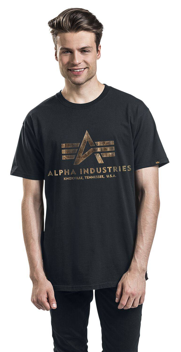EMP "Basic T" T-Shirt Schwarz/goldfarben Von Alpha Industries