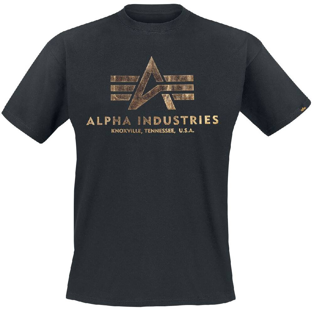 EMP "Basic T" T-Shirt schwarz/goldfarben von Alpha Industries