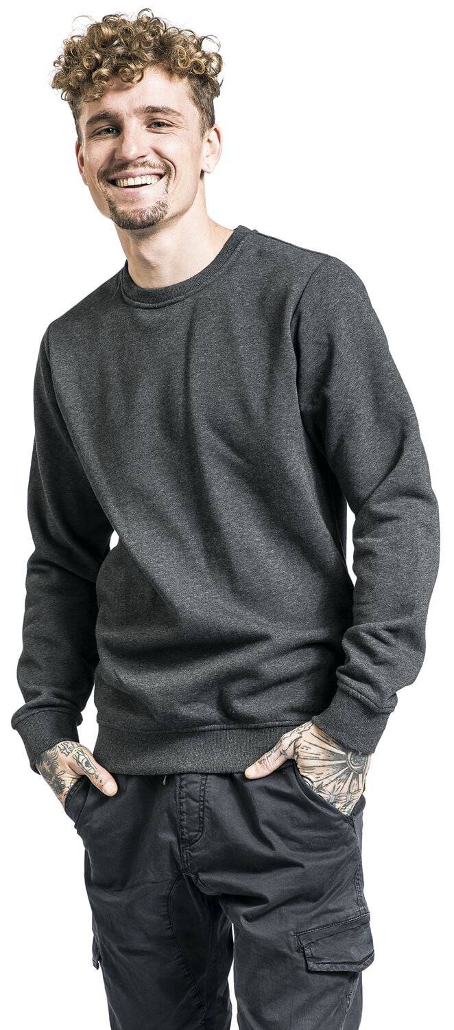 EMP "Basic Terry Crew" Sweatshirt Dunkelgrau Meliert Von Urban Classics