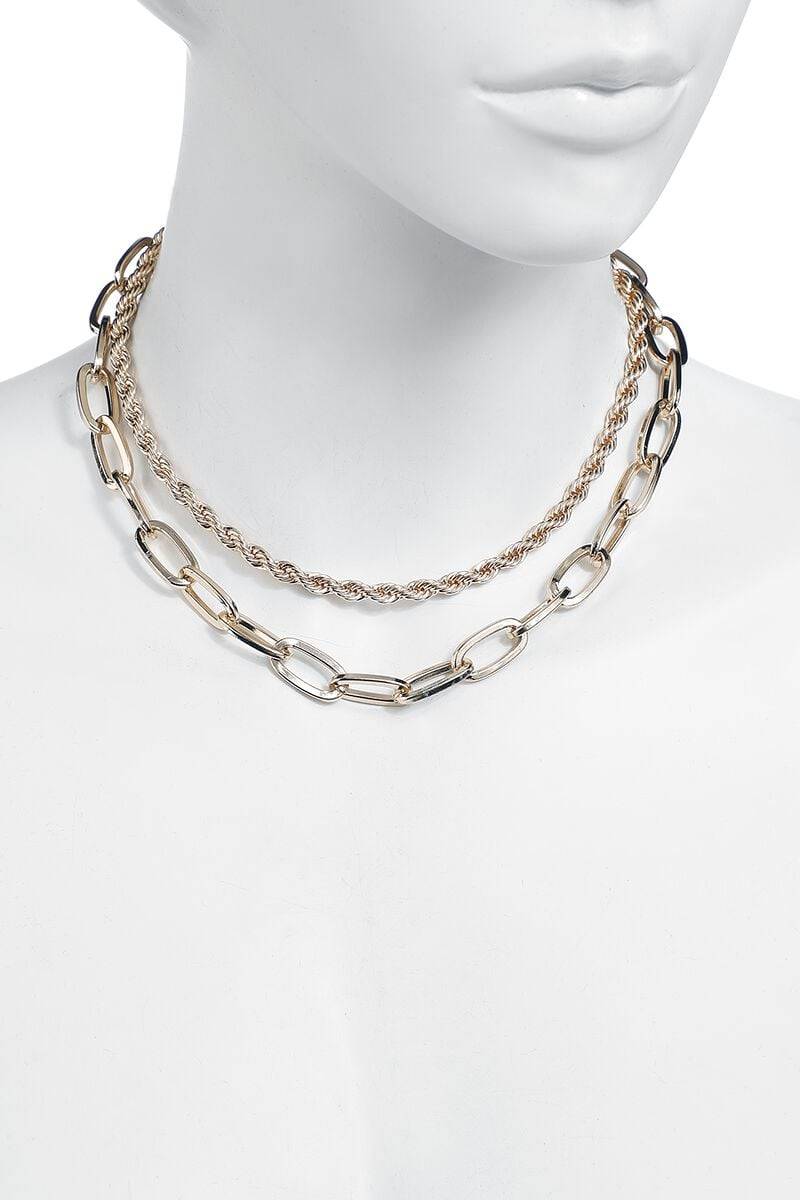 EMP "Basic Twisted Chains" Halskette Goldfarben Von Black Premium By EMP