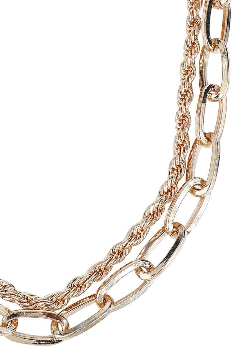 EMP "Basic Twisted Chains" Halskette Goldfarben Von Black Premium By EMP