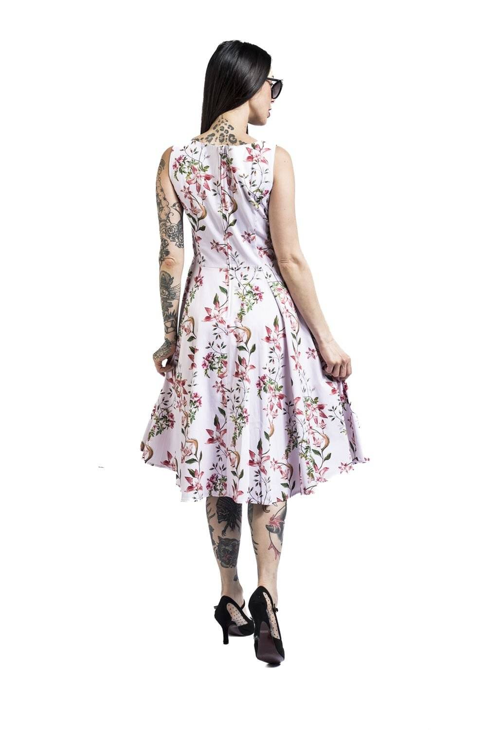 EMP "Beatrix Floral Swing Dress" Mittellanges Kleid Rosa Von H&R London