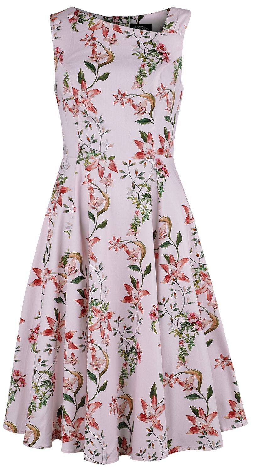 EMP "Beatrix Floral Swing Dress" Mittellanges Kleid rosa von H&R London
