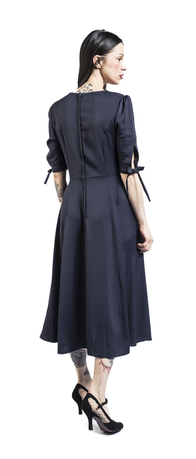 EMP "Bella Swing Dress" Mittellanges Kleid Blau Von Banned Retro