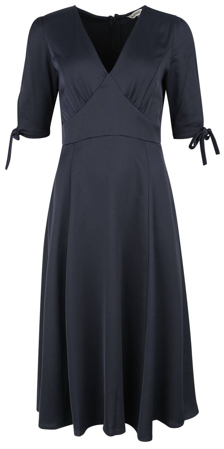 EMP "Bella Swing Dress" Mittellanges Kleid blau von Banned Retro