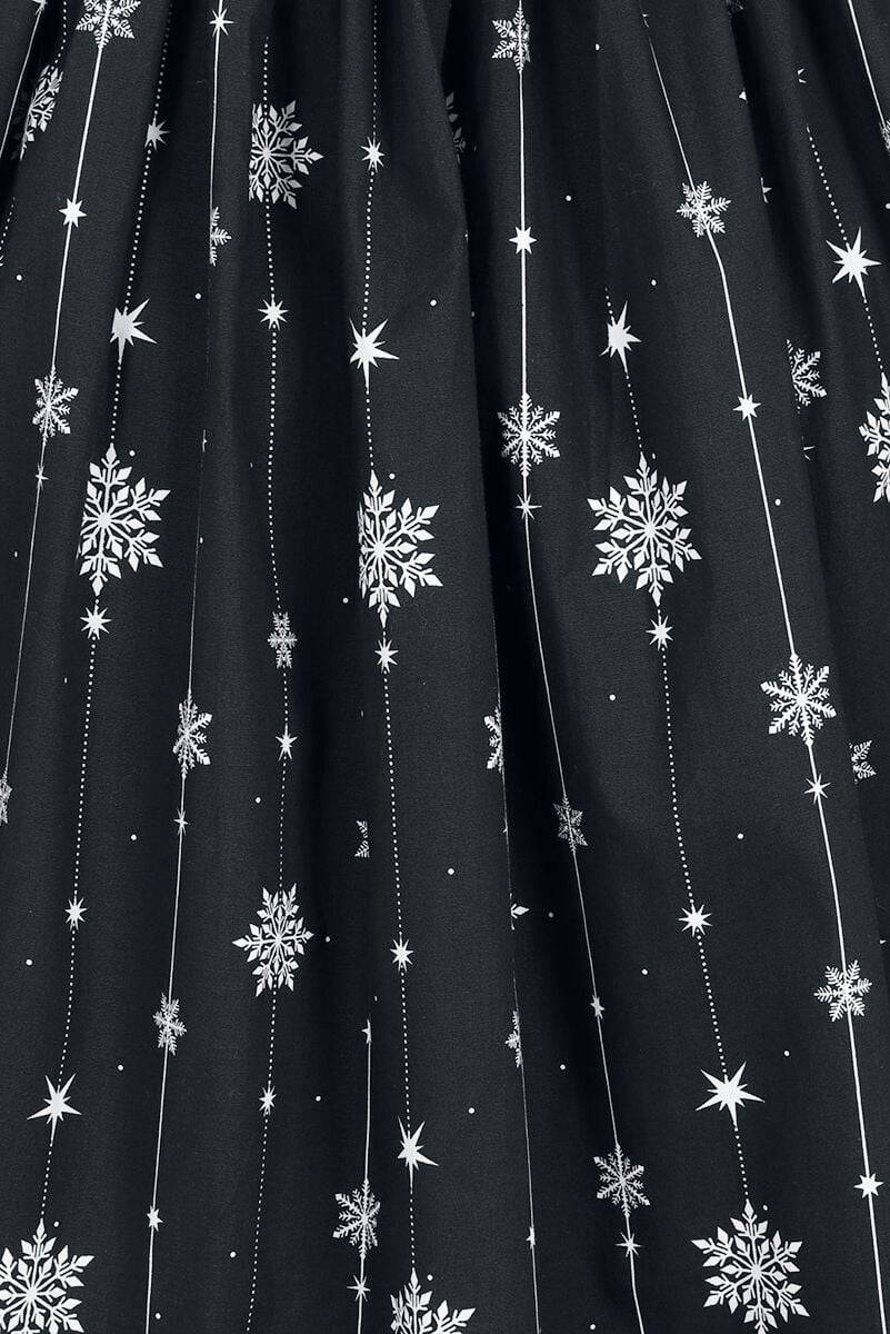 EMP "Belle 50's Skirt" Mittellanger Rock Schwarz/weiß Von Hell Bunny