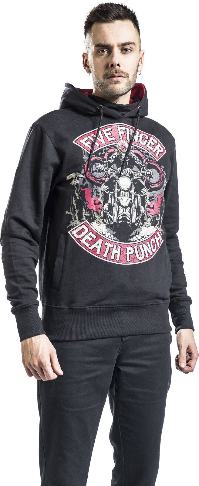 EMP "Biker Badge" Kapuzenpullover Schwarz Von Five Finger Death Punch