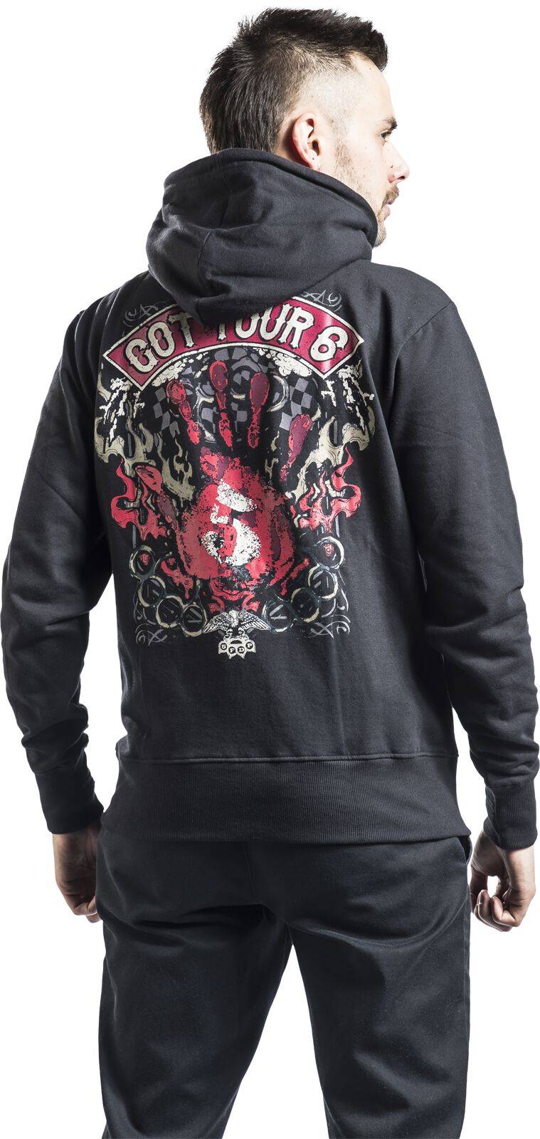 EMP "Biker Badge" Kapuzenpullover Schwarz Von Five Finger Death Punch