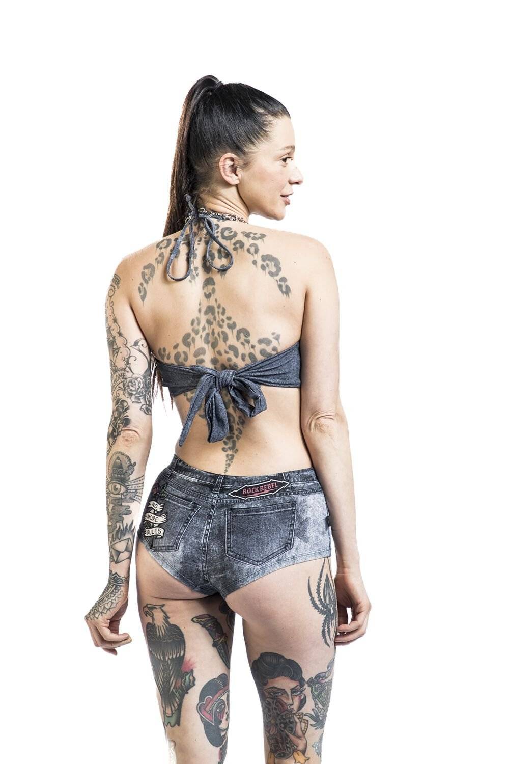 EMP Bikini-Unterteil Dunkelgrau Von Rock Rebel By EMP