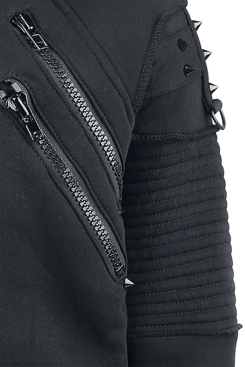 EMP "Black Chrome Hood" Kapuzenjacke Schwarz Von Vixxsin