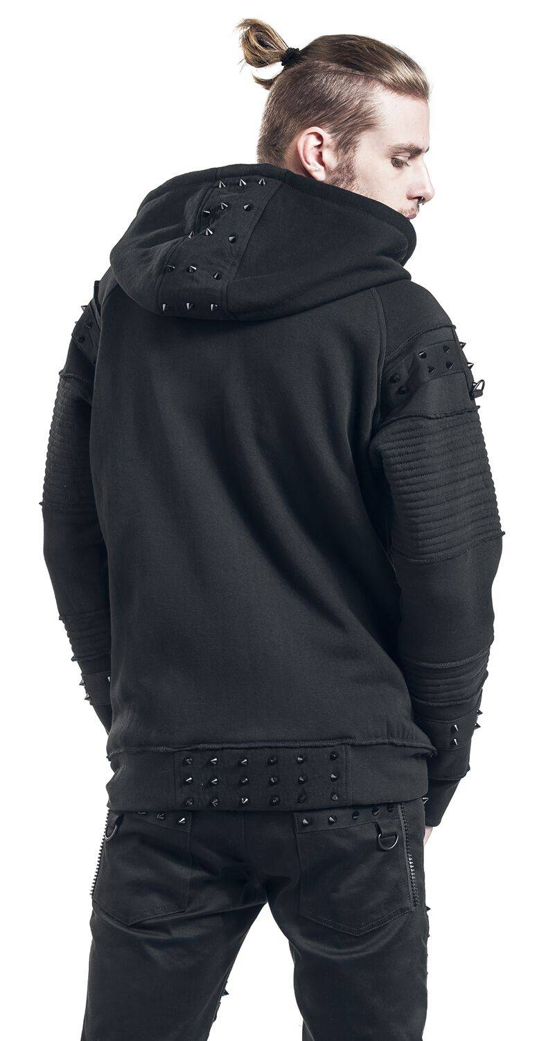 EMP "Black Chrome Hood" Kapuzenjacke Schwarz Von Vixxsin