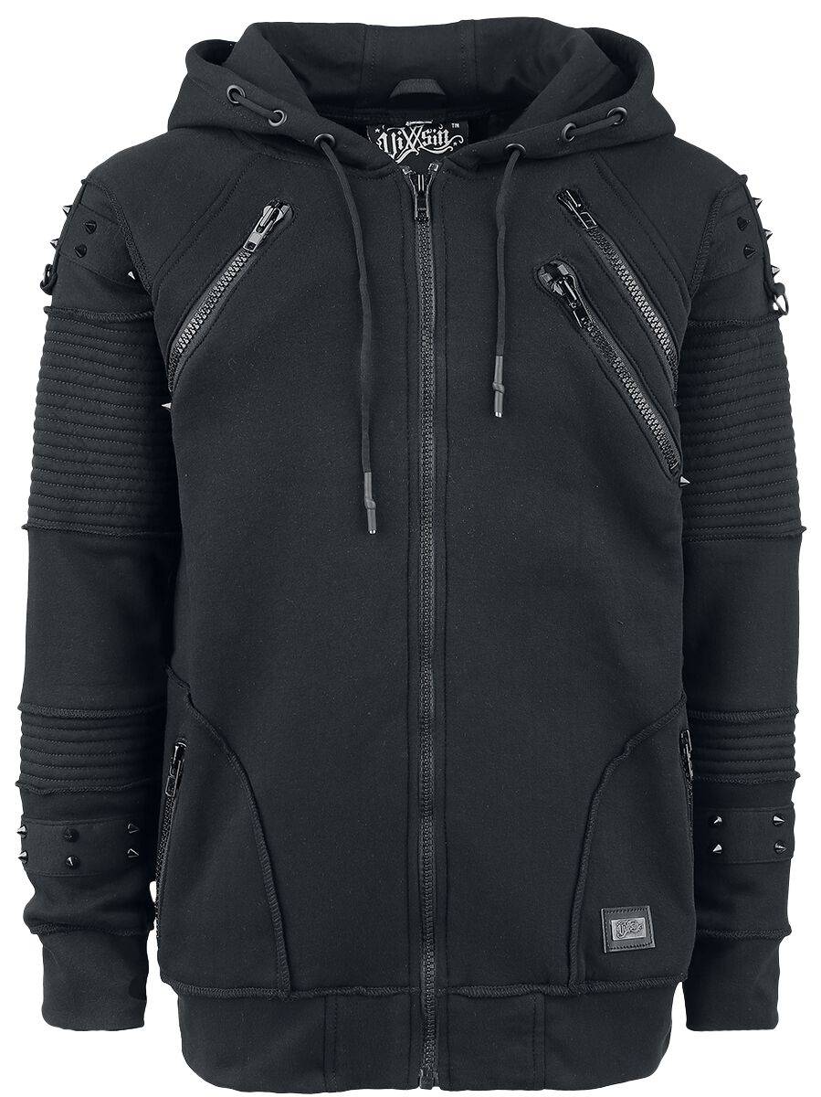 EMP "Black Chrome Hood" Kapuzenjacke schwarz von Vixxsin