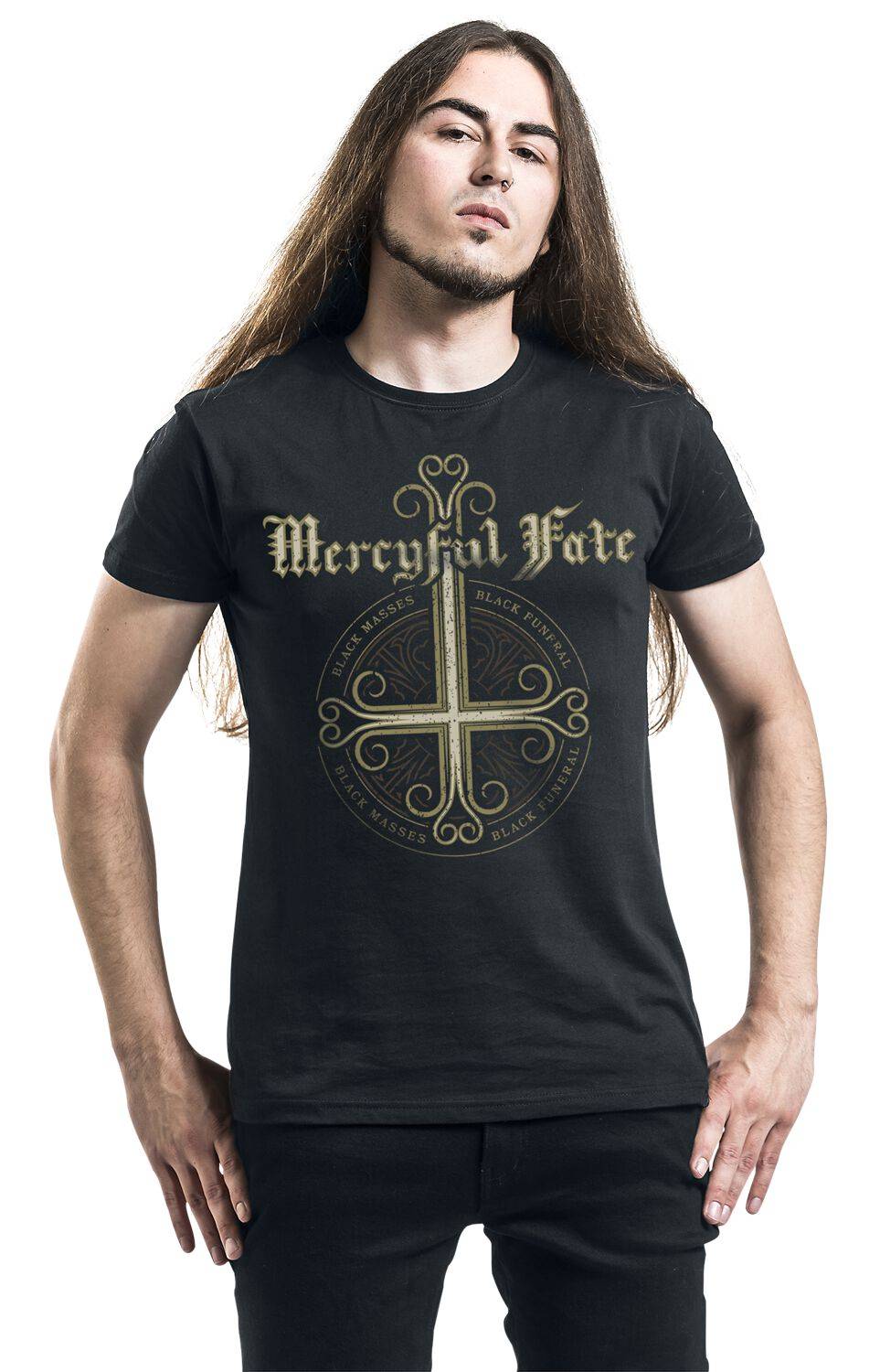 EMP "Black Funeral Cross" T-Shirt Schwarz Von Mercyful Fate
