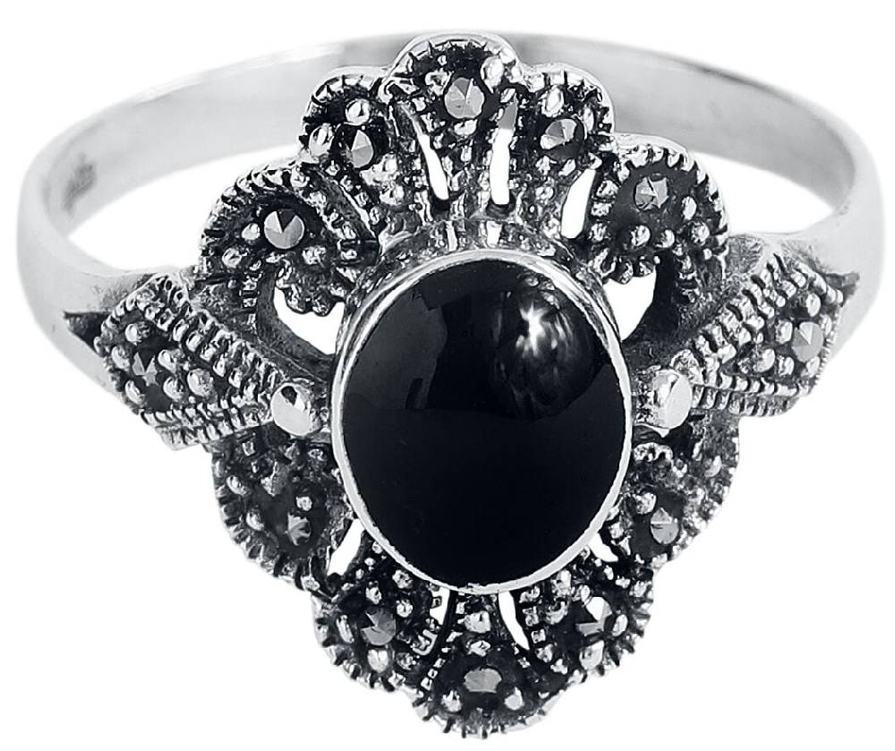 EMP "Black Marcasite" Ring schwarz/silberfarben von etNox