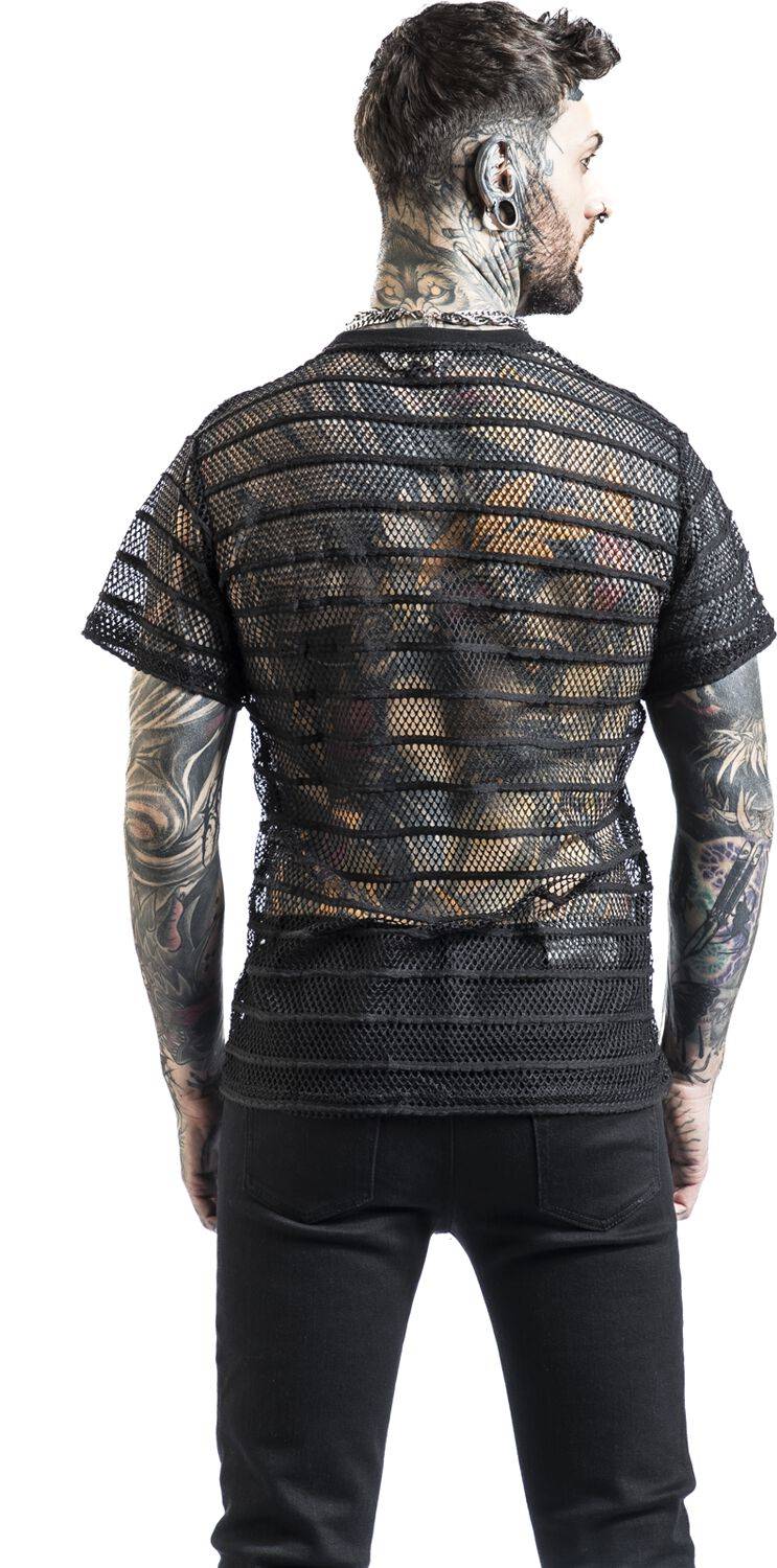 EMP "Black Mesh Shirt" T-Shirt Schwarz Von Banned Alternative