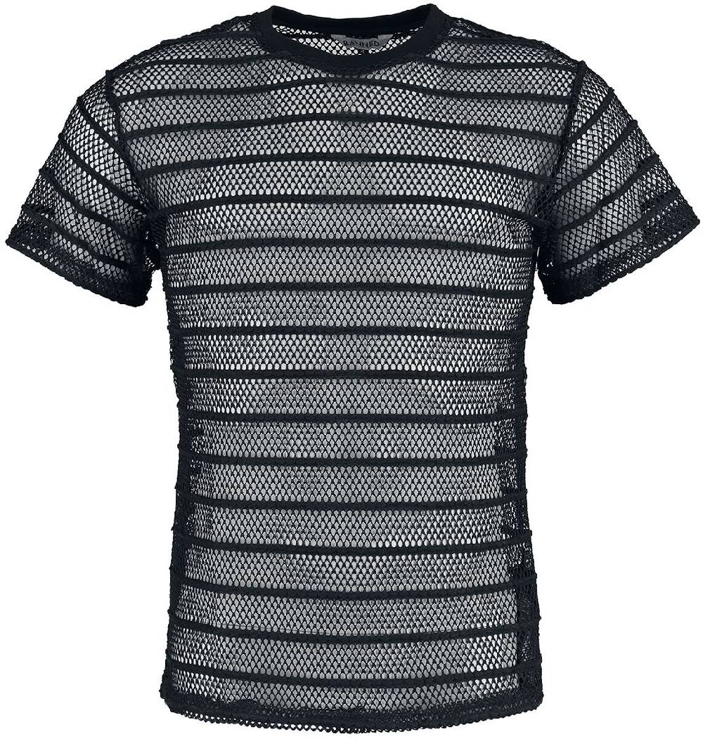 EMP "Black Mesh Shirt" T-Shirt schwarz von Banned Alternative