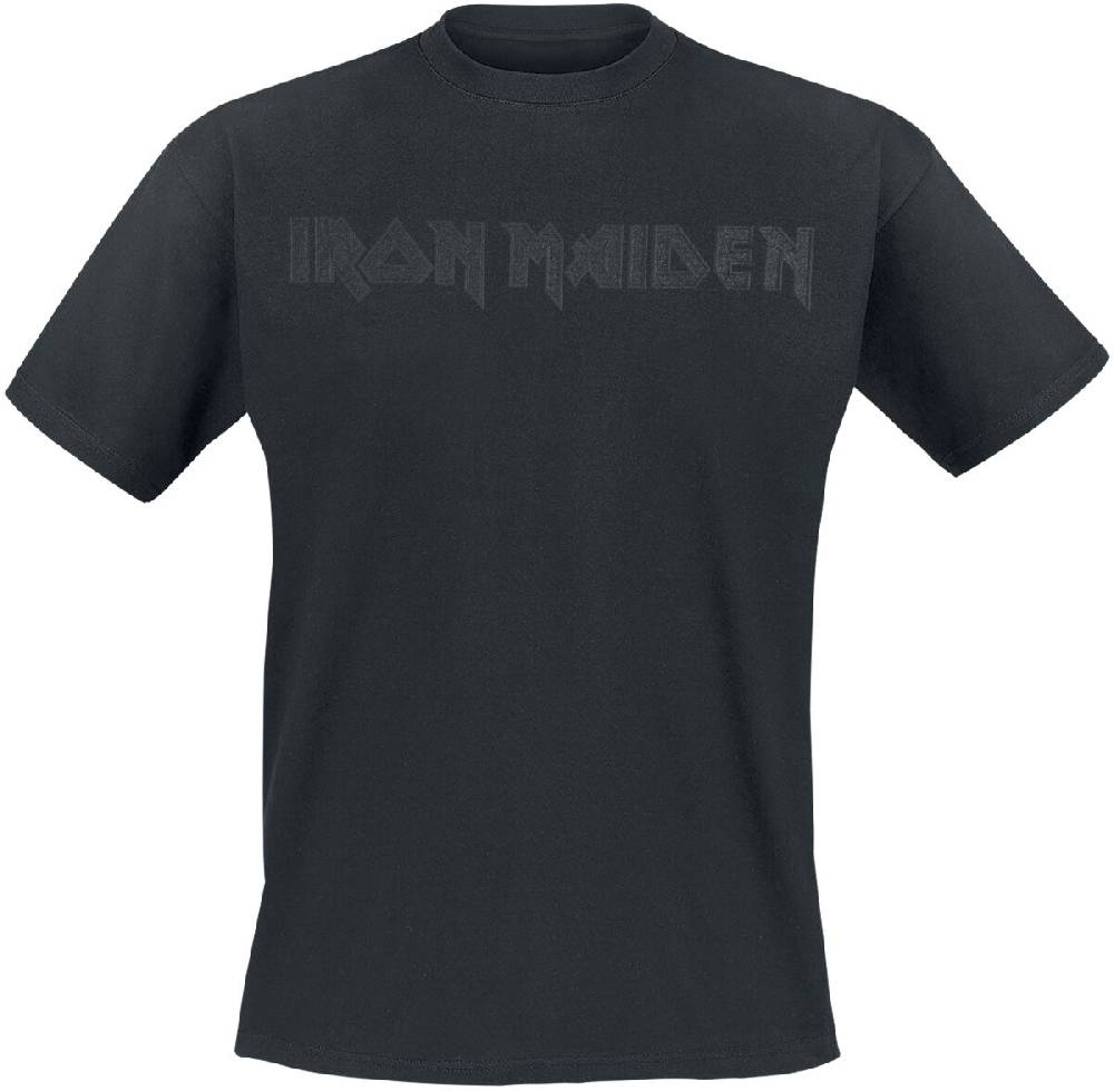 EMP "Black On Black Logo" T-Shirt schwarz von Iron Maiden