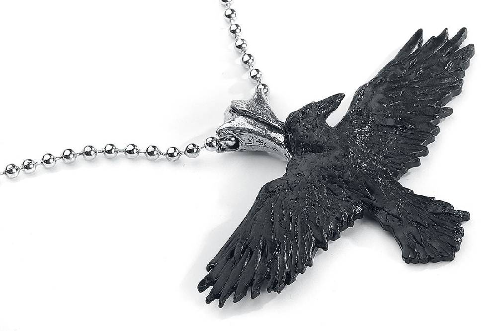 EMP "Black Raven" Halskette Schwarz Von Alchemy Gothic