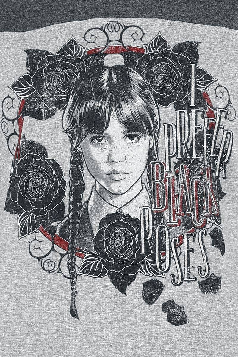 EMP "Black Roses" Kapuzenpullover Grau/schwarz Von Wednesday