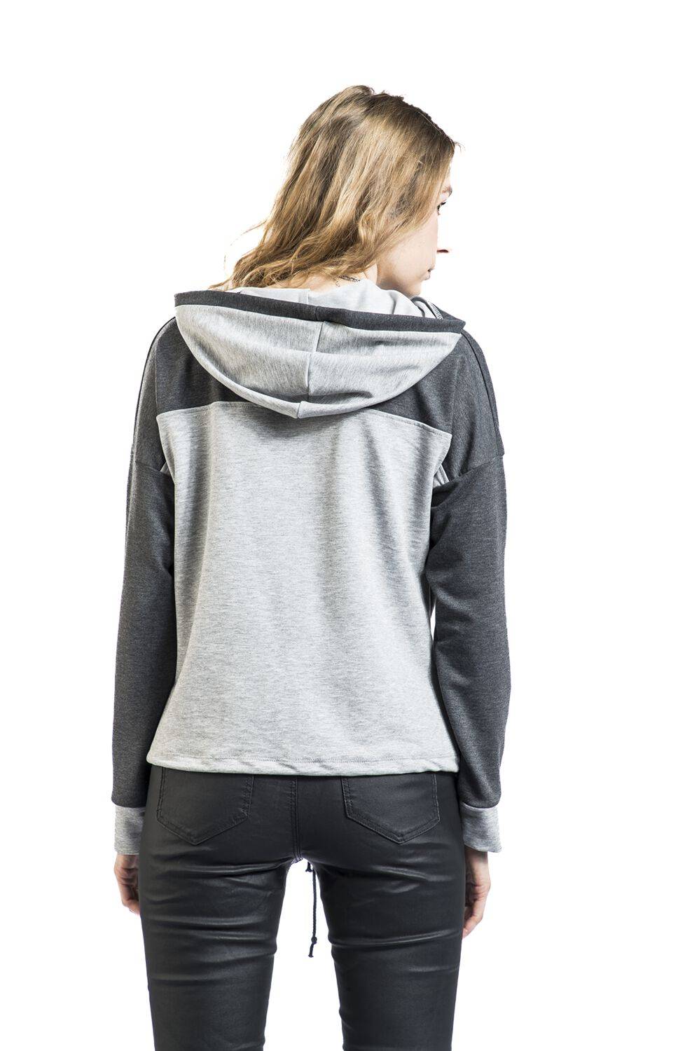 EMP "Black Roses" Kapuzenpullover Grau/schwarz Von Wednesday