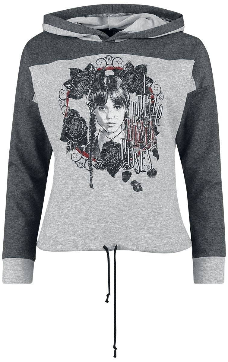 EMP "Black Roses" Kapuzenpullover grau/schwarz von Wednesday