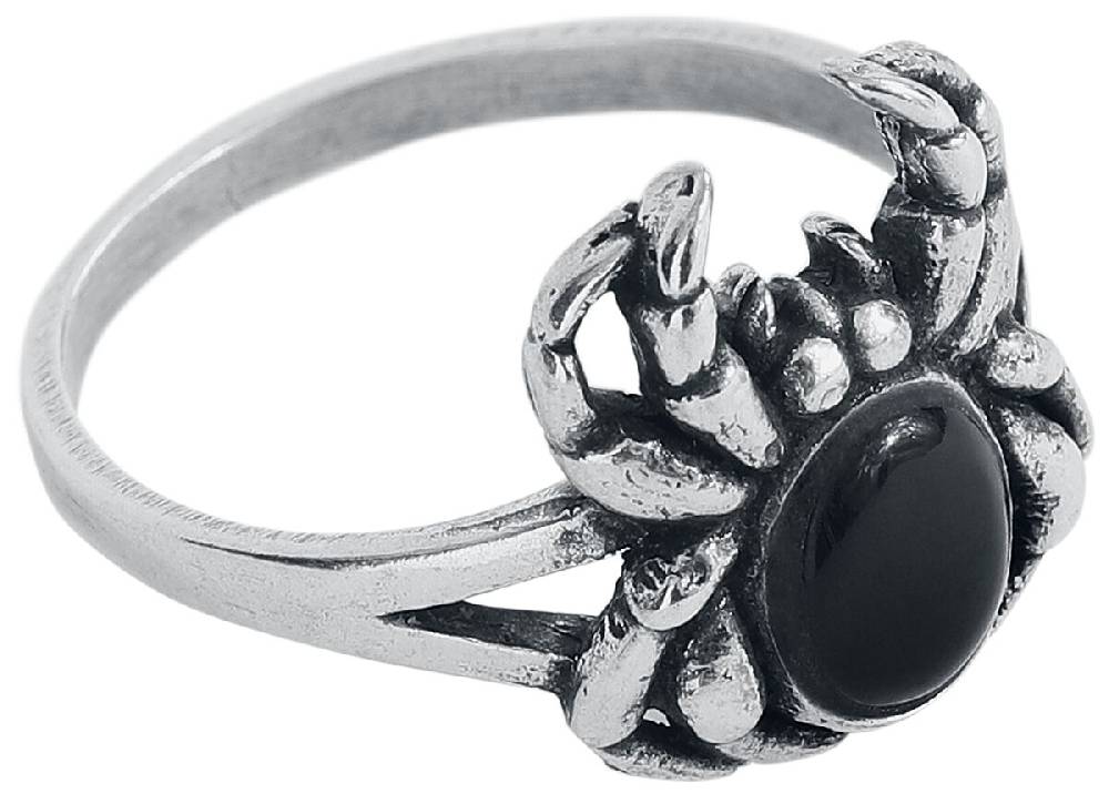EMP "Black Spider" Ring Schwarz/silberfarben Von EtNox