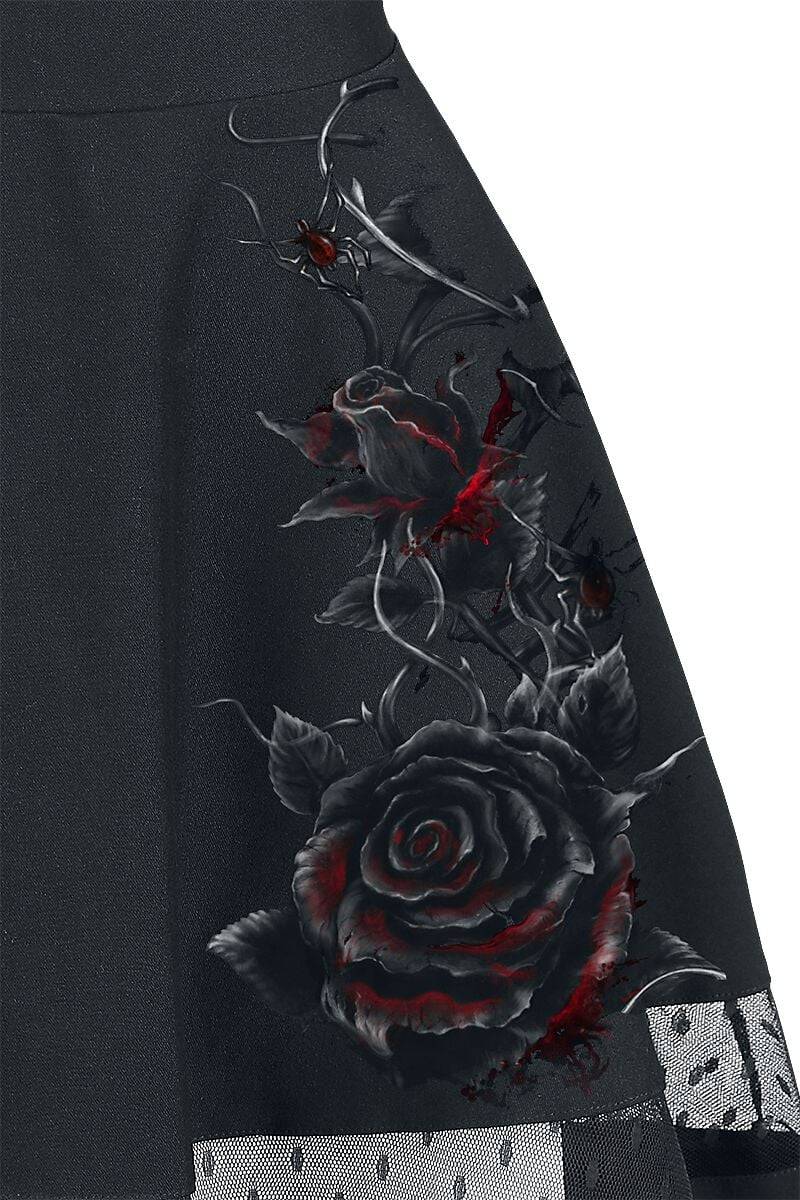 EMP "Bleeding Roses" Kurzer Rock Schwarz Von Alchemy England