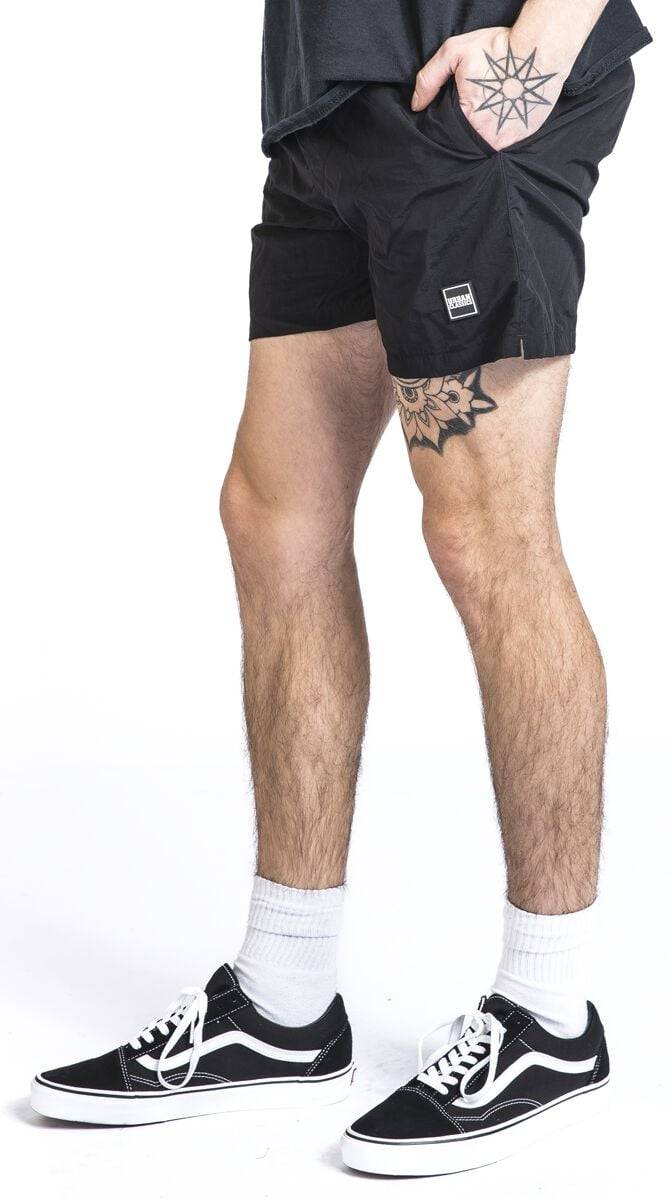 EMP "Block Swim Shorts" Badeshort Rot Von Urban Classics
