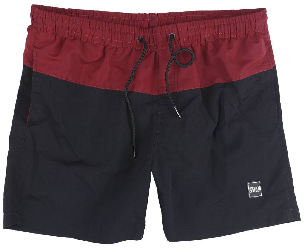 EMP "Block Swim Shorts" Badeshort rot von Urban Classics