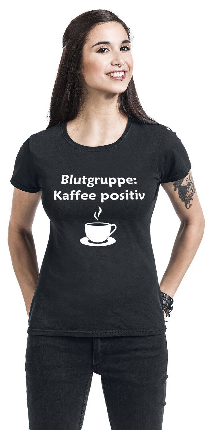 EMP "Blutgruppe: Kaffee Positiv" T-Shirt Schwarz Von Sprüche