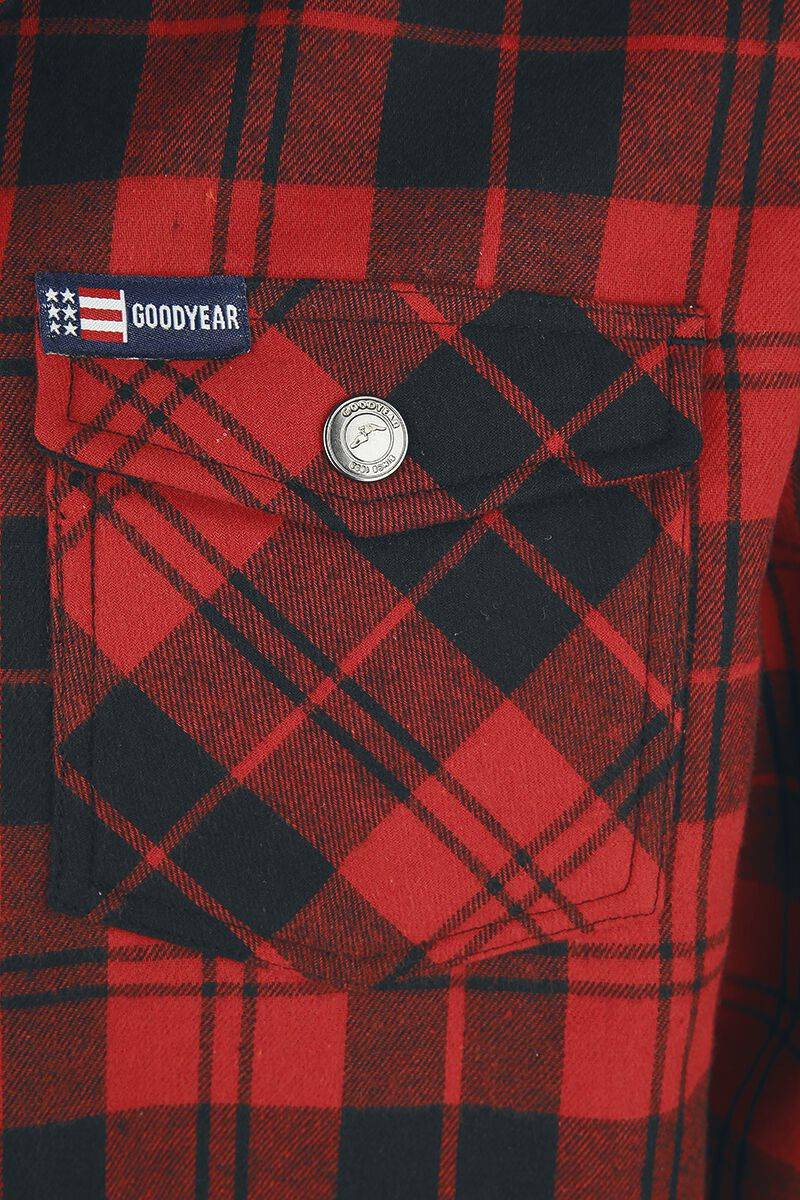 EMP "Bonded Flannel Polar Fleece Jacket" Übergangsjacke Rot Von GoodYear