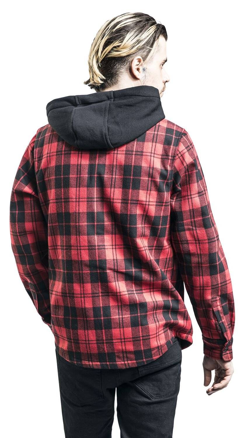 EMP "Bonded Flannel Polar Fleece Jacket" Übergangsjacke Rot Von GoodYear