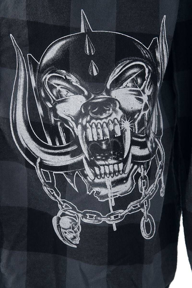 EMP "Brandit Bastards - Checkshirt" Langarmhemd Schwarz/grau Von Motörhead