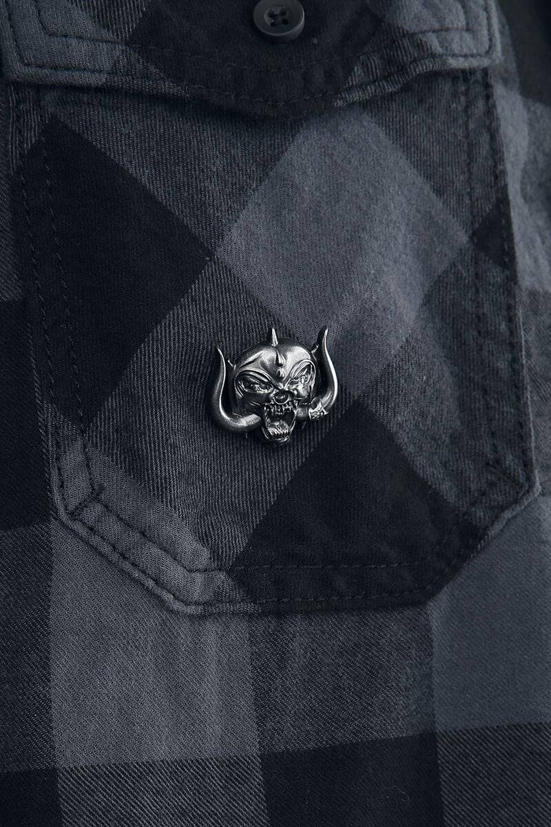 EMP "Brandit Bastards - Checkshirt" Langarmhemd Schwarz/grau Von Motörhead