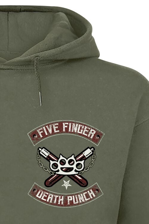 EMP "Bruce Knucklehead" Kapuzenpullover Oliv Von Five Finger Death Punch