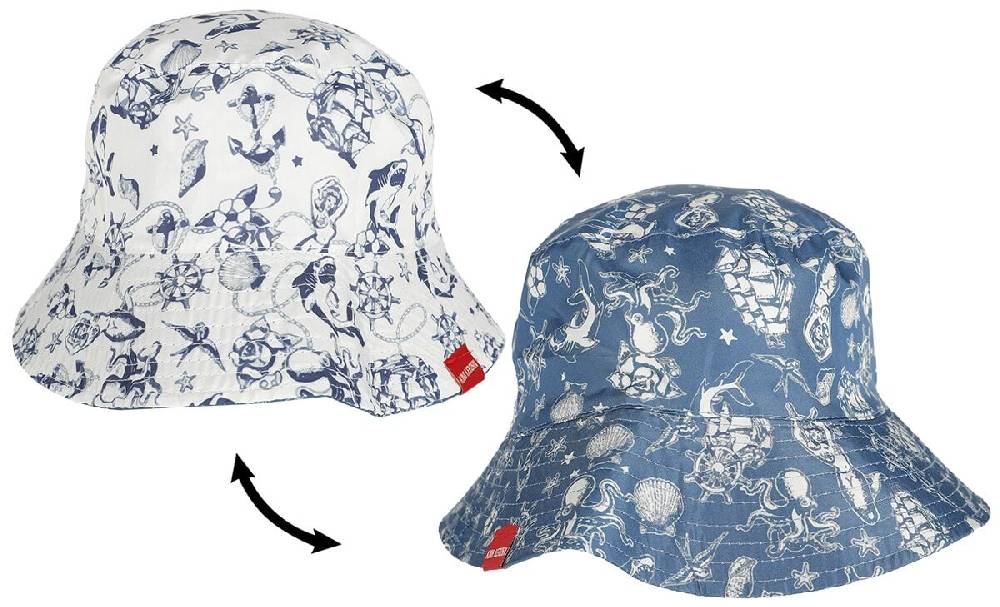 EMP "Bucket Hat Sailor" Hut weiß/blau von King Kerosin