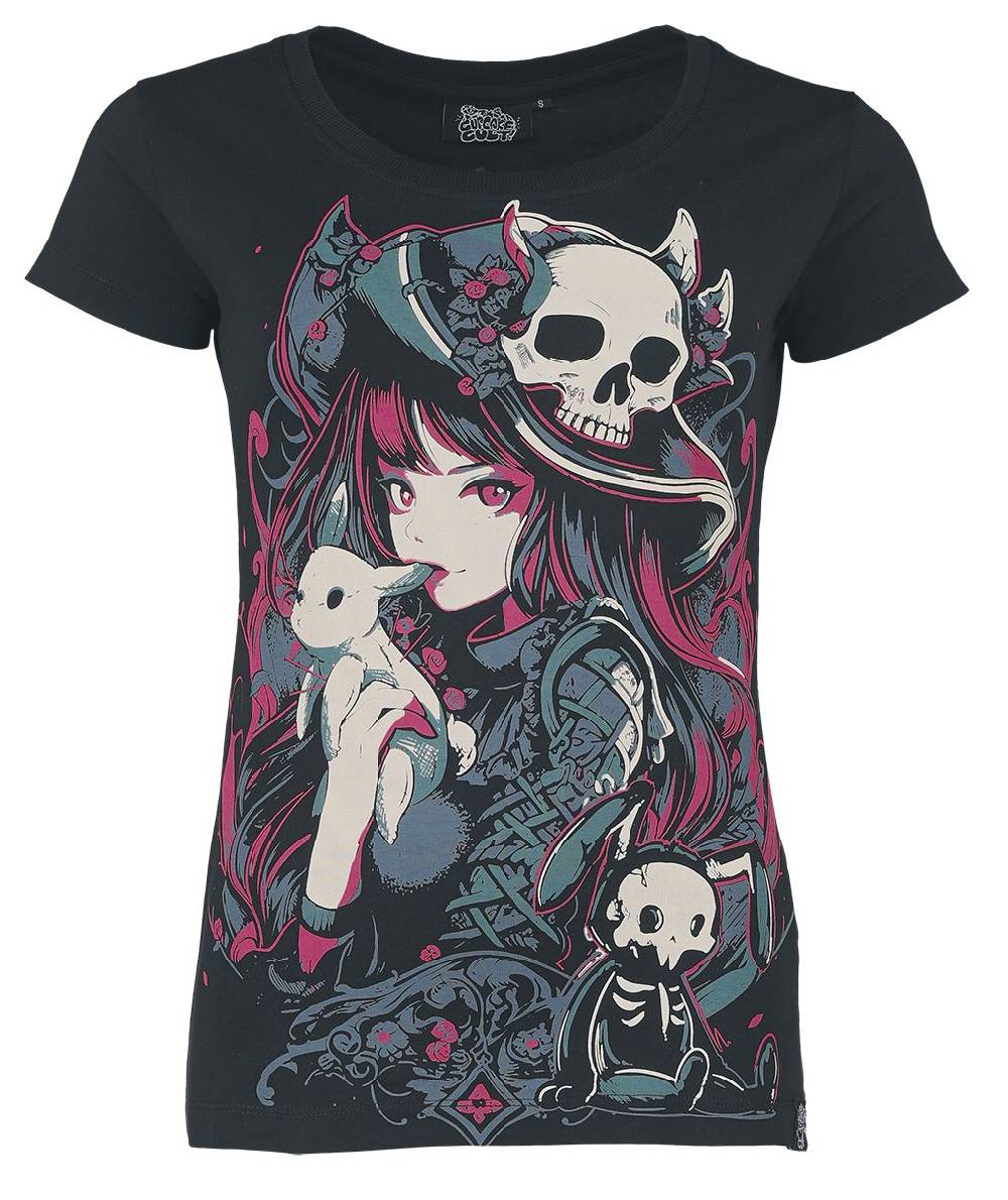 EMP "Bunny Witch T Shirt" T-Shirt schwarz von Cupcake Cult